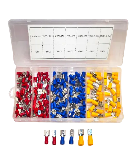200 Pieces Insulated Faston Male-Female Terminal Set IC274F