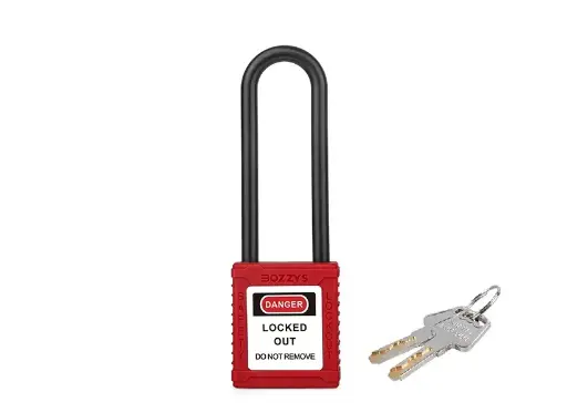 6D×76H mm Nylon shackle Safety Padlock 2 keys KD system BOZZYS BD-G31