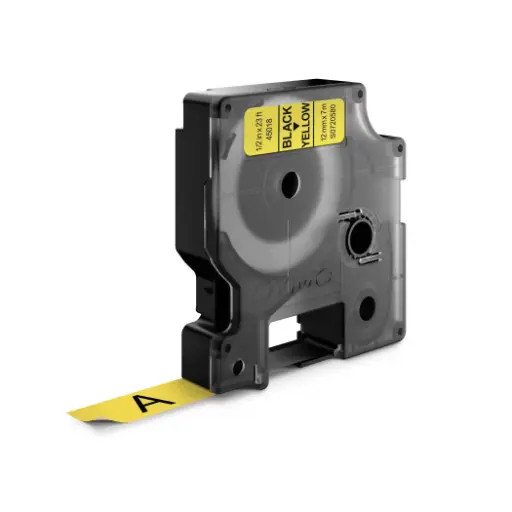 D1 Standard Labels Black Text on Yellow Label DYMO 40918