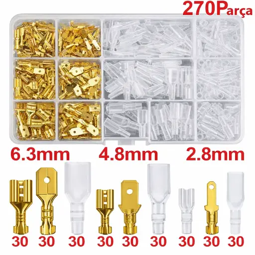 270 шт. набор кабельных клемм «папа–мама» в коробке IC274F-1