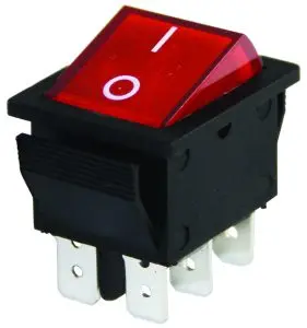 Illuminated Rocker Switch 1Way Large On-Off  6Pin Weiller W-502A