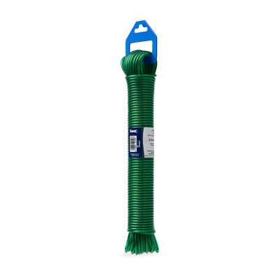 3,5mmx20m Plastic-coated steel cable Rope Green UNIQ 09840001