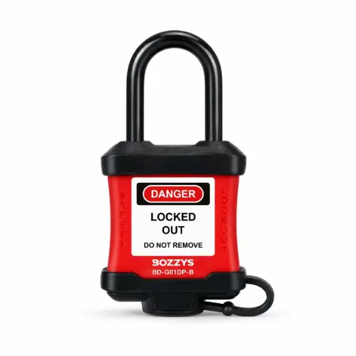 Dustproof Safety Padlock, Steel Shackle, 6D×38H mm, BOZZYS BD-G01DP-B