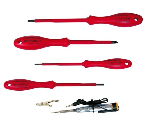 ELECTRICION SCREWDRIVER SET – 1000V - FOR CAR + VOLTAGE INDICATOR  code:10540