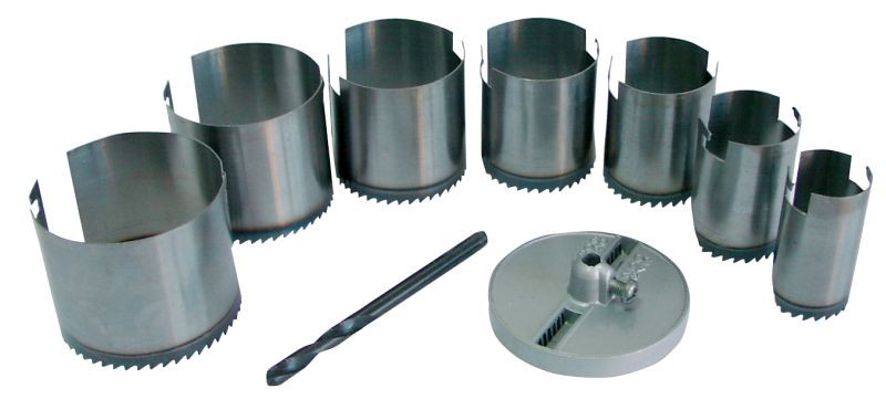 WOLFRAM HOLE SAW 7PC SET 26-63MM (26,32,38,45,50,56,63), HEIGHT 25MM. code:26404 