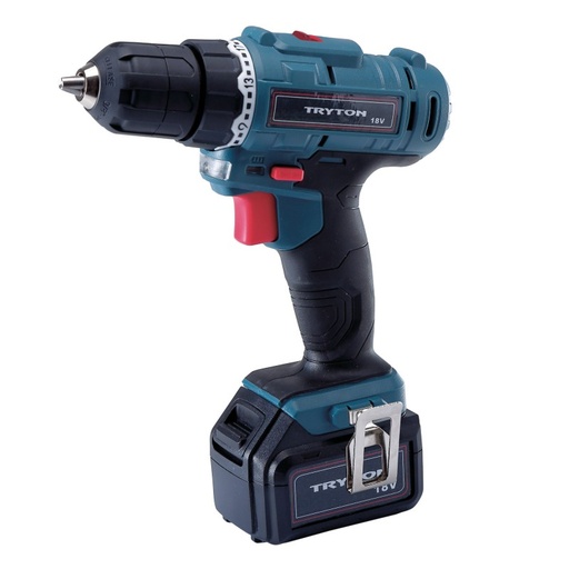 CORDLESS DRILL 18V, LI-ION, 2 BAT, 3-5H CHARGER TRYTON TFV18B2