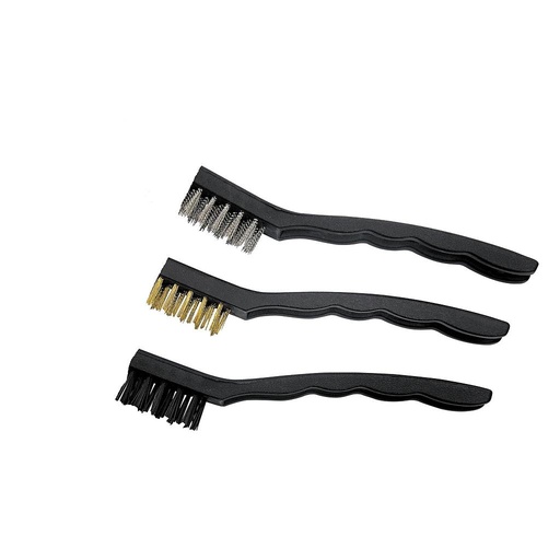 UNIVERSAL BRUSHES 180MM - 3PC SET.(STEEL, NYLON, COPPER) code: 32018