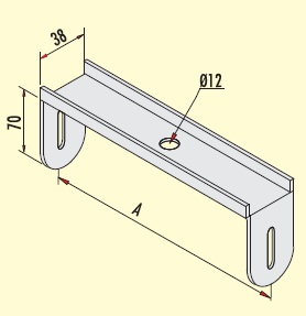 TRAY CARRIER WITH THREADED RODS T:2mm. L:203mm code GTAK- 20 PG GERSAN