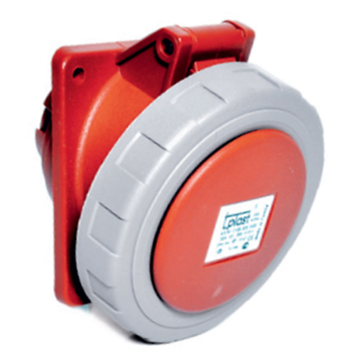 5x16A / IP 67 - Разъем для розетки на панели (угловой) код 3106-309-1600 TP ELECTRIC 