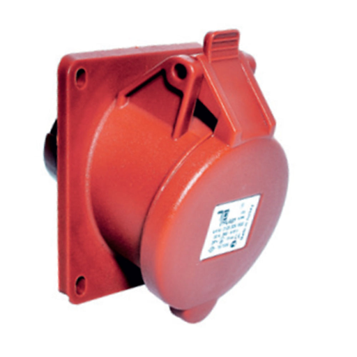4x32A / IP 44 - Panel Mount Socket Outlet (Angled) code 3126-309-1600 TP ELECTRIC 