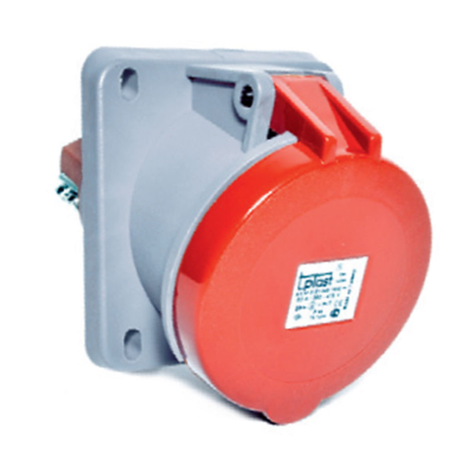 5x63A / IP 44 - Panel Mount Socket Outlet (Angled) (100x107) code 3133-309-1600 TP ELECTRIC 