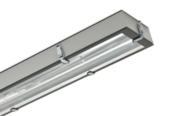 2x80W  CEILING ARMATURE WITH TEMPERED GLASS 2x80W